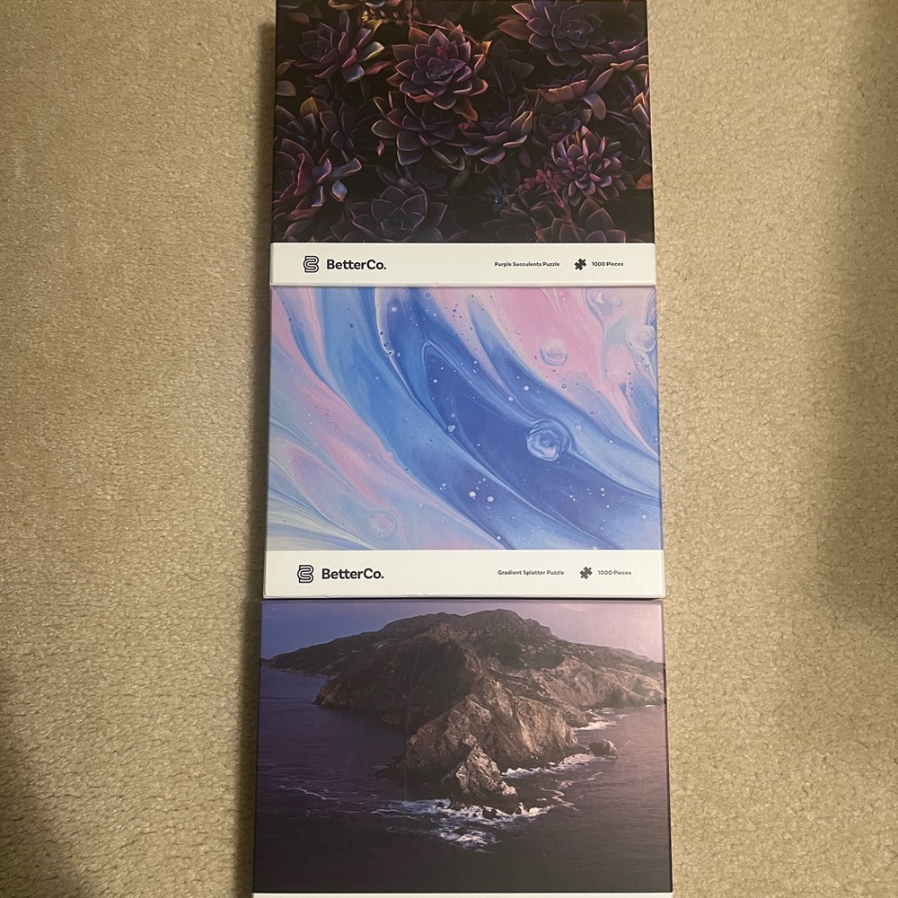3 BetterCo 1000pc Puzzles
